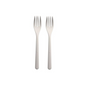 Two identical white forks, each with three prongs, stand side by side on a plain white background, emphasizing the elegance of the Circulware by Haval forks (reusable) PP 18.5 cm for durability and style.