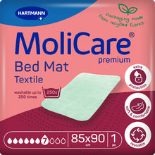 Discontinued item: MoliCare Pr Bed Mat Tex 7T Flü 75x85 with wings | Pack (10 pieces)