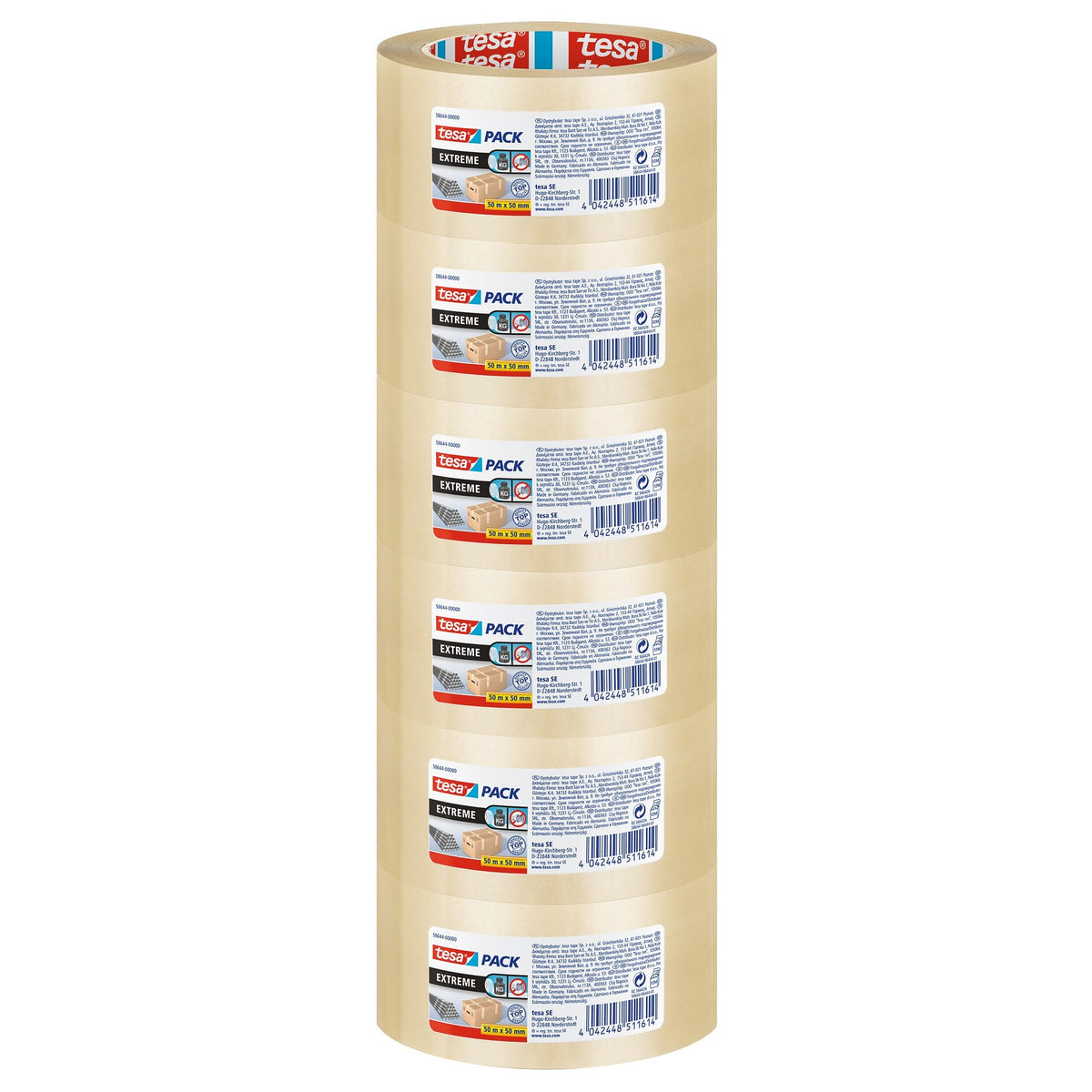 tesapack Ultra Strong Packband transparent, 50 m x 50 mm