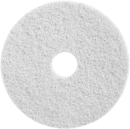 The Twister Pad, restoration pad for stone floors, white from Diversey Deutschland GmbH & Co. OHG is a white, round floor pad with a central opening – ideal for cleaning and polishing stone floors.
