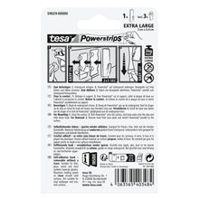 tesa Powerstrips Selbstklebende Haken, XL Eckig, weiß