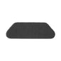 The TASKI Americo S-Pad 45 x 15 cm Black by Diversey Germany is a rectangular, black, highly abrasive floor cleaning pad designed for intensive cleaning of various floor surfaces. The package contains 1 pad. Shown on a white background.