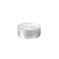 The Duni GmbH Rechaud candles 60 mm, white, ideal for buffets and celebrations, come in a pack of 20 pieces. Each tealight in a silver metal holder offers 10 hours of burn time and is depicted on a plain white background.