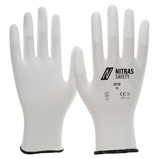 NITRAS nylon gloves, white