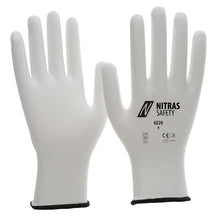 NITRAS nylon gloves, white
