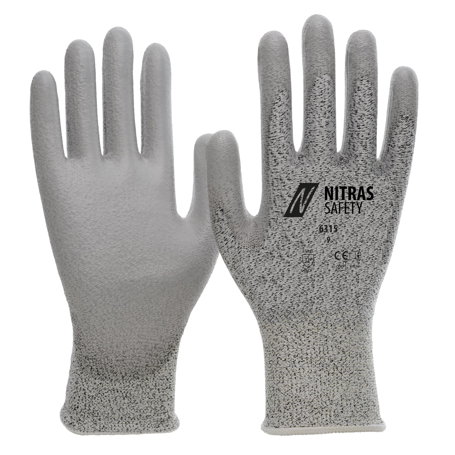 NITRAS cut protection gloves, gray