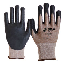 NITRAS STEEL, stab protection gloves, brown / black