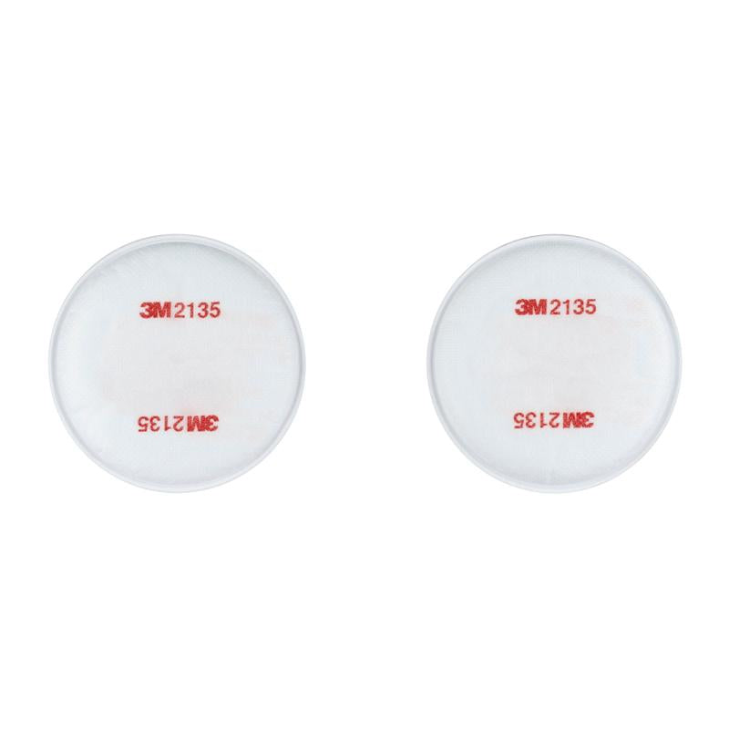 A pair of white 3M™ Particulate Filters 2135, P3 (1 pair/pack) from 3M Deutschland GmbH, each with the red lettering "3M 2135" on a white background.