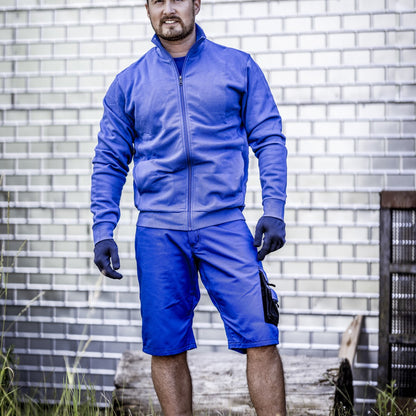 NITRAS MOTION TEX PLUS, work trousers, short, royal blue / black