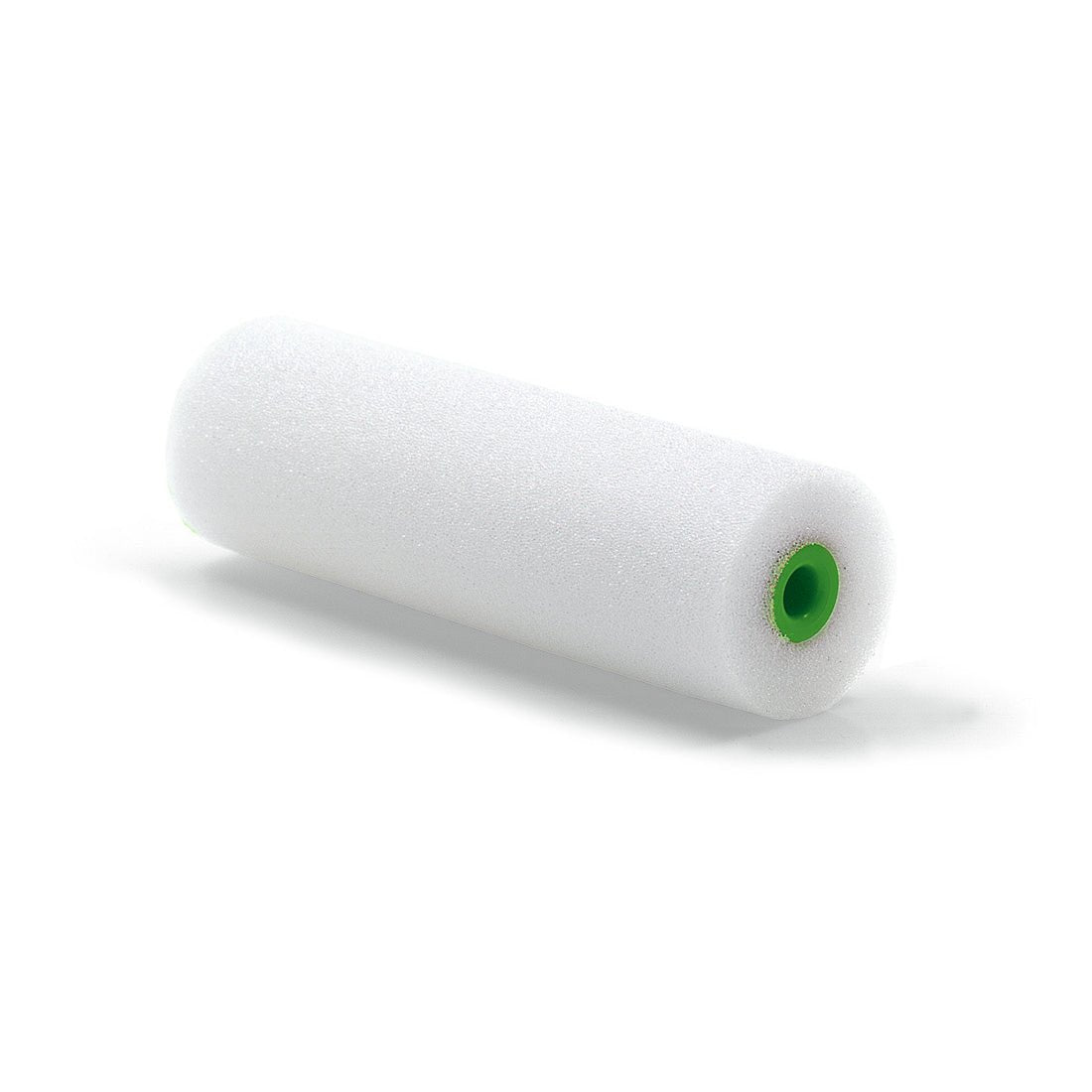 The Nölle Profi Brush paint roller 10 cm, fine surface, straight shape from Nölle Profi Brush Bürsten- & Pinseltechnik e.K. is depicted on a white background - ideal for painting work and creating a fine finish.