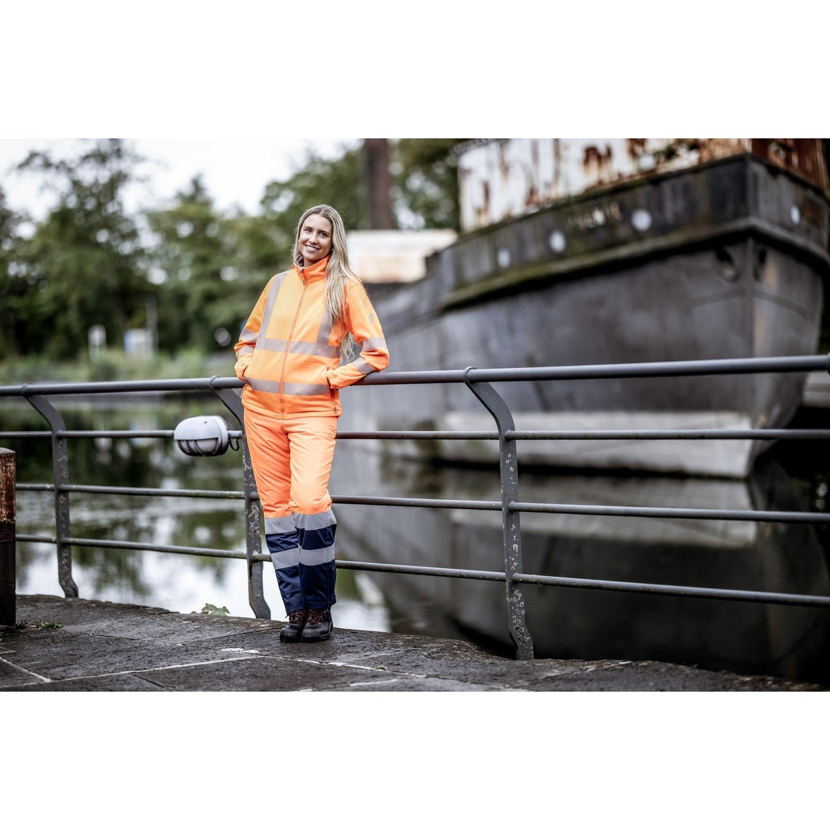 NITRAS MOTION TEX VIZ, high-visibility winter trousers