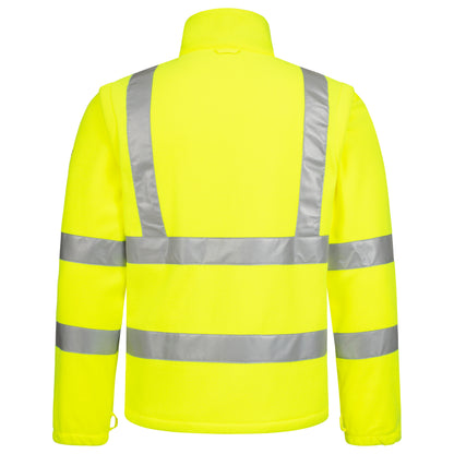 NITRAS MOTION TEX VIZ, high-visibility fleece jacket