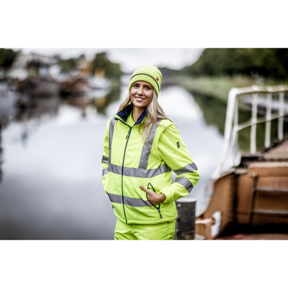 NITRAS MOTION TEX VIZ, high-visibility fleece jacket