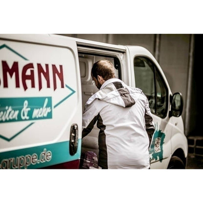 NITRAS removable hood, white / gray, OEKO-TEX polyester: 94%; Elastane: 6% | Pack (1 piece)