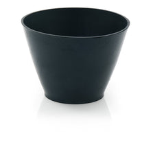 The Nölle Profi Brush plaster cup, conical (Ø 12.5 cm), made of TPE for painting work, 1 piece - plain in black, with a wide rim and narrower base. From Nölle Profi Brush Bürsten- & Pinseltechnik e.K., photographed on a white background.