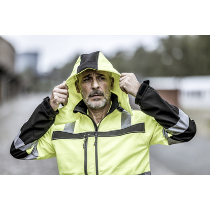 NITRAS removable hood, neon yellow / black, OEKO-TEX polyester: 100% | Pack (1 piece)