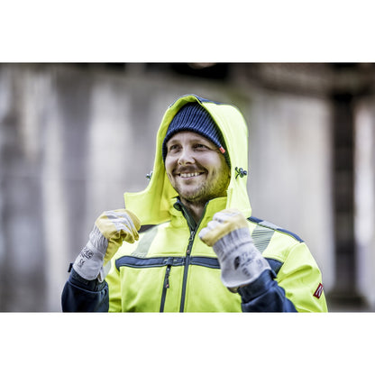 NITRAS UNIVERSAL, artificial leather gloves, natural color / yellow, EN 388 cotton | Pack (12 pairs)