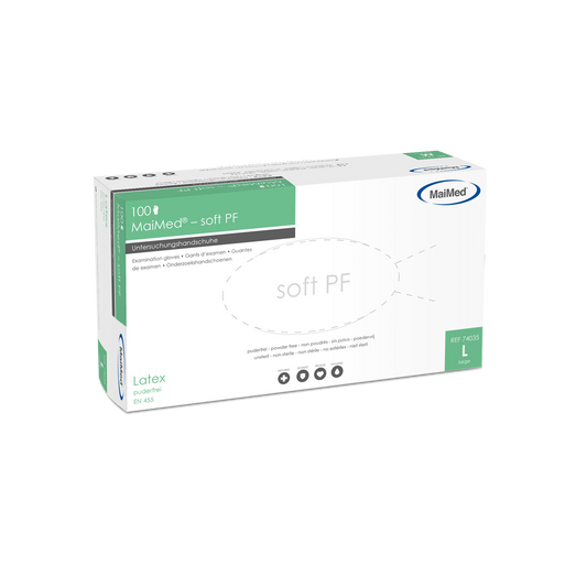 MaiMed-soft PF latex examination gloves non-sterile powder-free 100 pieces/box