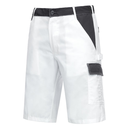 NITRAS MOTION TEX LIGHT, work trousers, short, white / grey