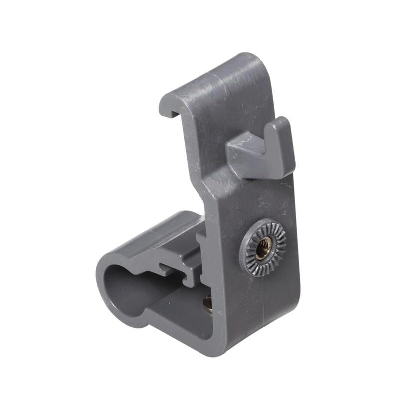 The TASKI accessory holder from Diversey Deutschland GmbH & Co. OHG is a gray plastic and metal holder with a round base, rotating knob, and open hook - suitable for mounting 7517270, 757371, or accessory holder. Mountable, versatile in use.