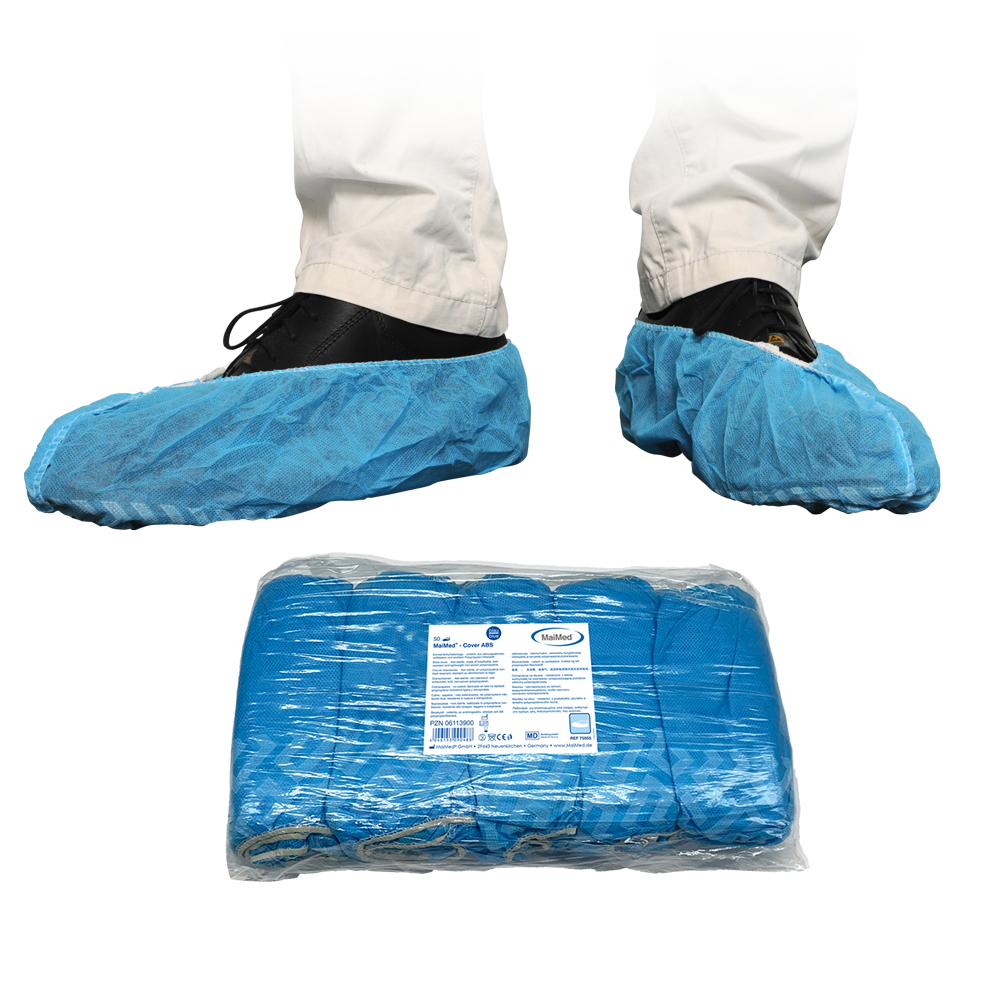 MaiMed-Cover ABS shoe covers disposable shoe covers made of PP, blue, 50 pieces/pack. | Pack (50 pieces)