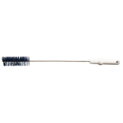 The tube brush Ø 40 mm, 500 mm long, medium-hard from Diversey Deutschland GmbH & Co. OHG features a white plastic handle, a long metal handle, and cylindrical bristles – ideal for cleaning narrow containers or pipes.