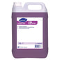 A 5-liter canister of Suma San D10.1 disinfectant cleaner from Diversey Deutschland GmbH & Co. OHG, with purple liquid and a multilingual white label - ideal for hygiene in healthcare.