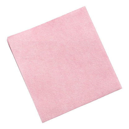A single, pink, square TASKI Allegro Light surface cloth from Diversey Deutschland GmbH & Co. OHG is depicted on a white background.