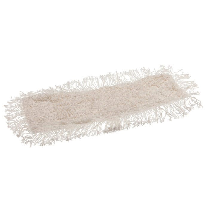 The TASKI Multi Mop mop cover from Diversey Deutschland GmbH & Co. OHG is a rectangular, cream-colored dust mop head with fringes on all sides, ideal for permanent floor cleaning, depicted against a plain white background.