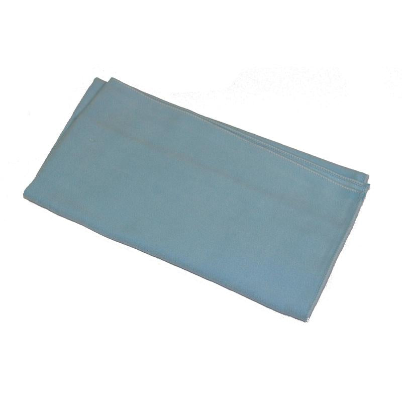 A neatly folded TASKI MicroCare microfiber cloth 40x40 cm from Diversey Deutschland GmbH & Co. OHG is presented against a plain white background.