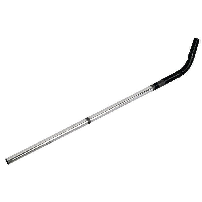 The Diversey Deutschland GmbH & Co. OHG suction rod 3-piece 32mm vento 8/15 is a silver, straight suction needle with a black, curved handle, depicted on a white background. Compatible with Vento series systems 32mm. Contains one piece per pack.