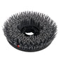 The abrasive scrubbing brush (33 cm) from Diversey Deutschland GmbH & Co. OHG is a round, black scrubbing brush with stiff bristles and a central plastic holder, designed for the swingo 1650 for cleaning hard floors. Sold in a pack of 1 piece.