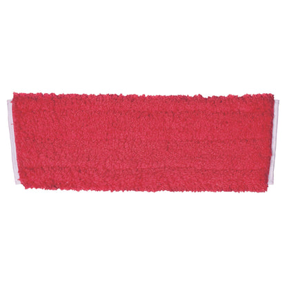 The TASKI Jonmaster Hygiene MicroMop (40 cm) from Diversey Deutschland GmbH & Co. OHG is a rectangular red mop with a textured, fluffy microfiber surface, designed for hygienic use and depicted on a white background.