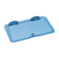 The TASKI lid to frame for bags from Diversey Deutschland GmbH & Co. OHG (7517265, 1 piece) is a robust, rectangular, blue-translucent plastic lid with metal clips and two plastic handles, depicted flat on a white background.