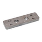 The TASKI connector for cloth box holder (Fix) from Diversey Deutschland GmbH & Co. OHG is a rectangular mounting plate made of metal with four threaded corner holes and two large center holes, compatible with all trolleys.
