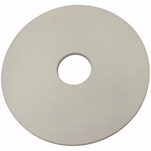 The TASKI WipeOut/Eraser Pad from Diversey Deutschland GmbH & Co. OHG is a simple, white, round pad with a central hole that uses eraser technology for effective cleaning.