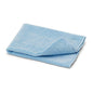 The Nölle Profi Brush microfiber all-purpose cloth, 35x30 cm in blue (1 piece) from Nölle Profi Brush Bürsten- & Pinseltechnik e.K., is neatly folded on a white background-ideal for streak-free cleaning of all surfaces.