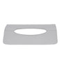 A white plastic insert (240x110mm) for the QBic folding towel dispenser 7520112 by Diversey Deutschland GmbH & Co. OHG, designed as a hygienic solution, depicted with an oval center hole on a white background.