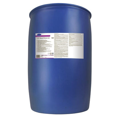 A large blue plastic barrel labeled "Clax Deosoft Breeze conc 54B1 concentrated fabric softener" from Diversey Deutschland GmbH & Co. OHG stands upright on a white background, ideal for extra soft laundry and a fresh scent.