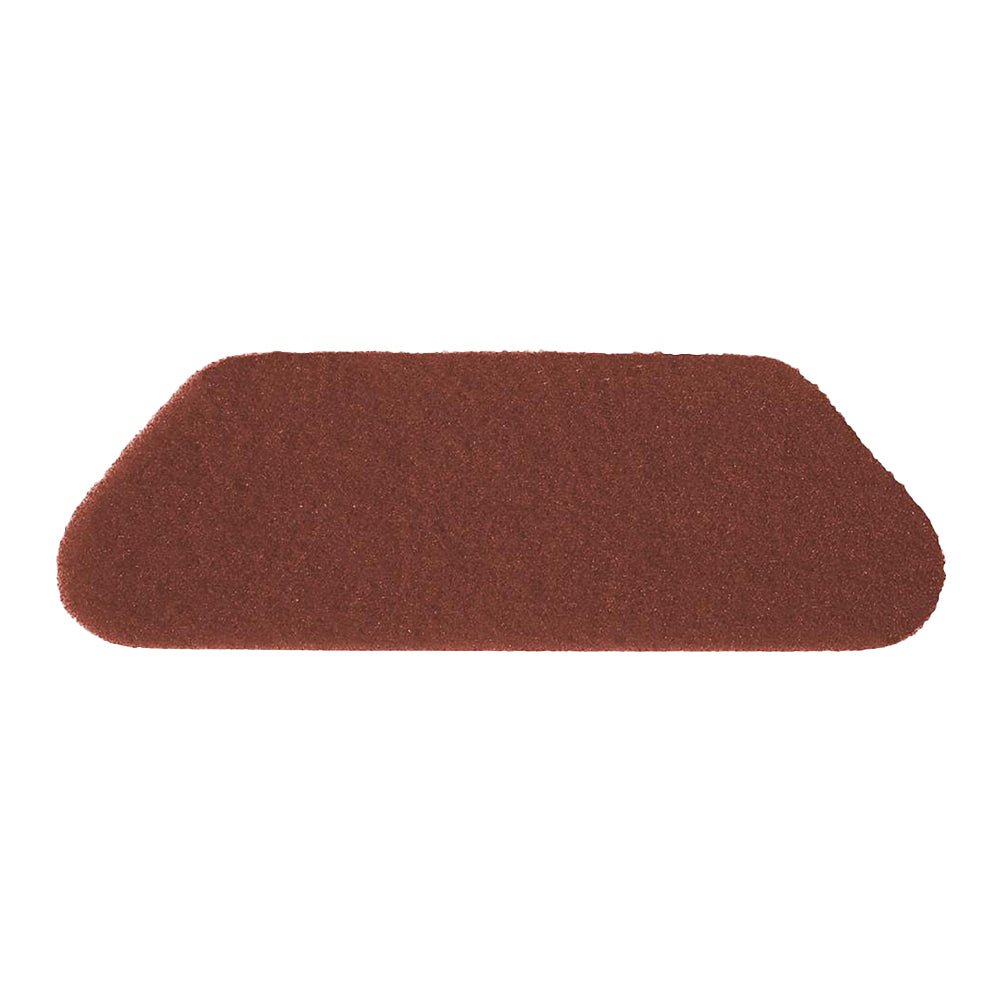 A rectangular, reddish-brown TASKI Americo S-Pad 45 x 15 cm from Diversey Deutschland GmbH & Co. OHG, an aggressive cleaning pad (1 piece), is depicted with rounded edges on a white background.