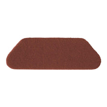 A rectangular, reddish-brown TASKI Americo S-Pad 45 x 15 cm from Diversey Deutschland GmbH & Co. OHG, an aggressive cleaning pad (1 piece), is depicted with rounded edges on a white background.