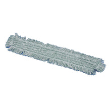 The TASKI Jonmaster Ultra HD Dry Mop from Diversey Deutschland GmbH & Co. OHG is a rectangular, light blue mop head with white fringes for attaching to a mop frame - perfect for professional cleaning and effective floor care.