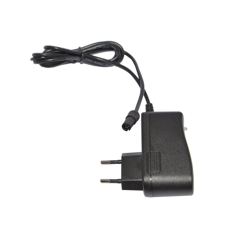 The charger NT Tracker Euro from Diversey Deutschland GmbH & Co. OHG is a black AC charger with an attached cable and round plug with Euro plug, depicted on a white background.