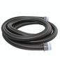 The TASKI AERO suction hose 4.5m from Diversey Deutschland GmbH & Co. OHG, for TASKI AERO models, is a black corrugated plastic hose with gray ends, here coiled on a white background (Package: 1 piece).