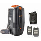 The TASKI AERO BP Li-Ion starter set from Diversey Deutschland GmbH & Co. OHG is an ultra-light backpack vacuum cleaner with lithium-ion technology, shoulder/ carrying straps, charger, power cable, and 2 removable batteries (1 pack).