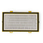 The TASKI Ultimaxx HEPA H13 filter from Diversey Deutschland GmbH & Co. OHG, optional, features a white pleated surface and a yellow-black frame for improved air quality in sensitive areas (Package: 1 piece).