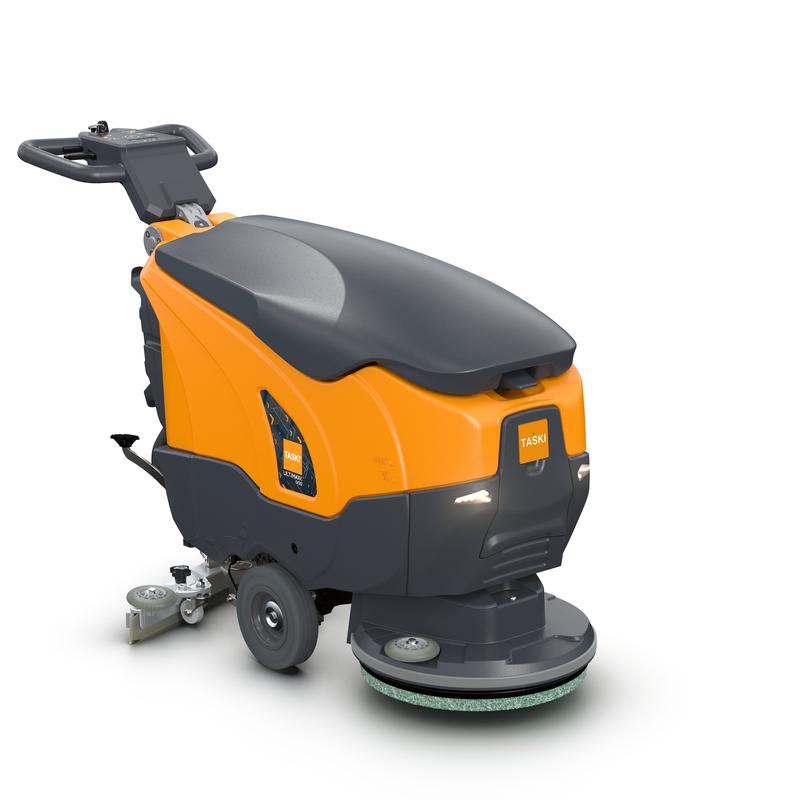 The TASKI ULTIMAXX 900 SD43 P from Diversey is a non-driven scrubber dryer with a 20L tank and 43 cm single disc - ideal for efficient floor cleaning of large areas.