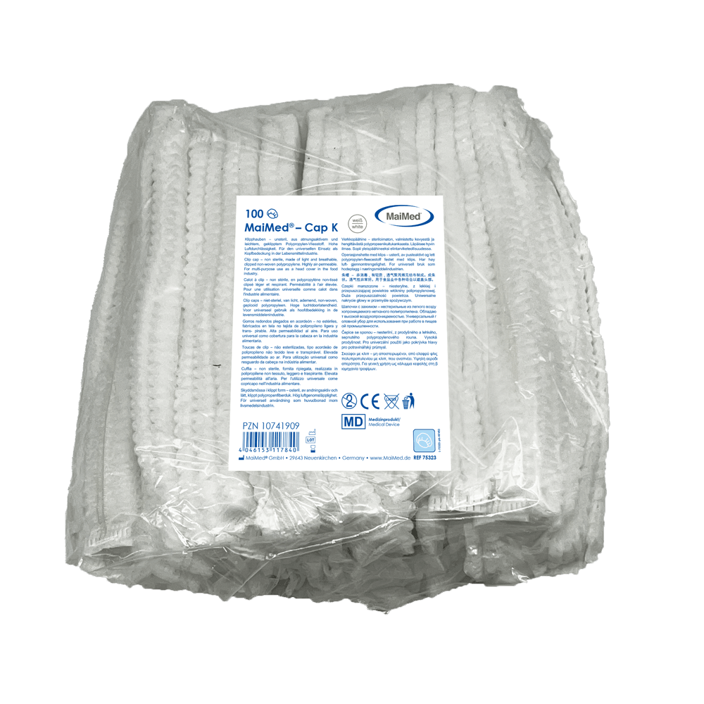 MaiMed-Cap K, clip cap made of PP, 100 pieces/bag