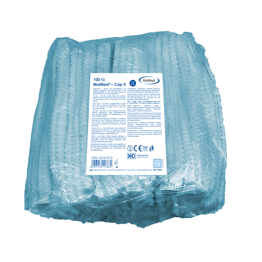 MaiMed-Cap K, clip cap made of PP, 100 pieces/bag