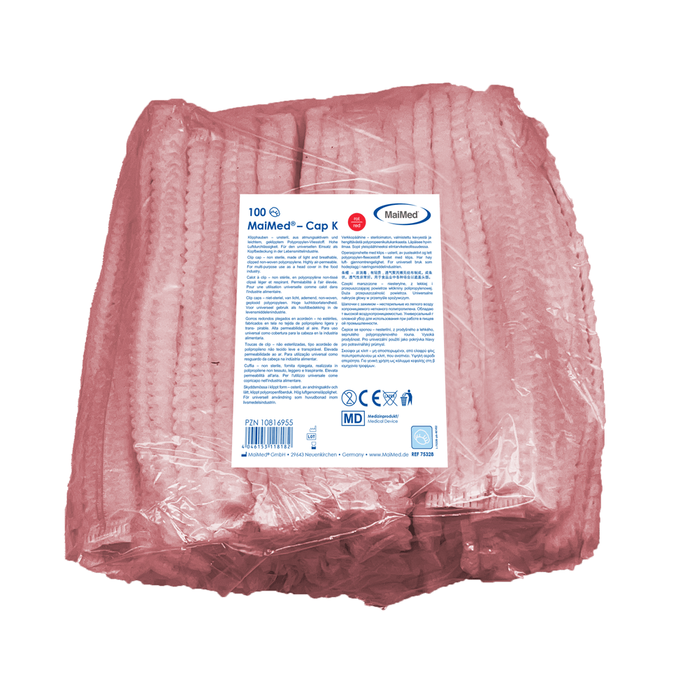 MaiMed-Cap K, clip cap made of PP, 100 pieces/bag